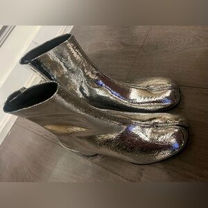 Brand New Silver Ankle Boots
